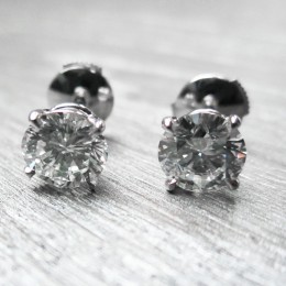 Diamond earrings.