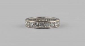 Princess diamonds ring.