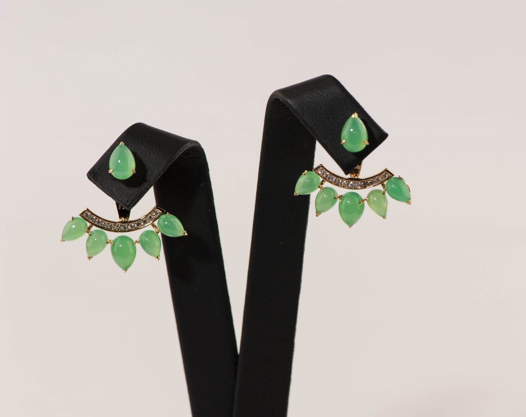 Chrysoprase and diamond set (Sold)