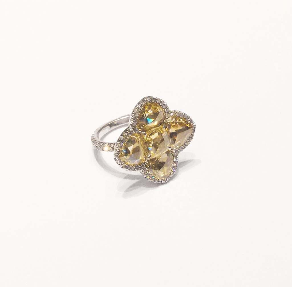 Fancy yellow diamond ring (Sold)
