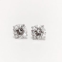 Diamond earrings.