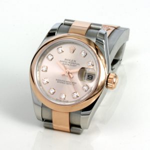 Rolex Oyster Lady Datejust or et acier.