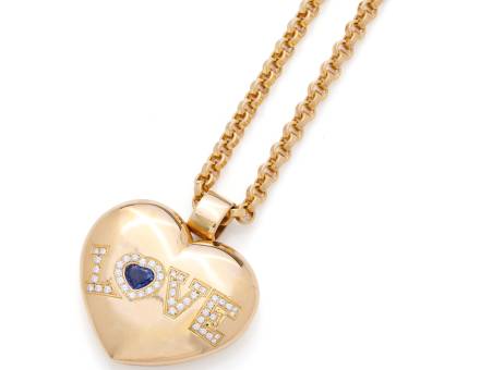 Pendentif coeur saphir et diamant « Happy Diamond Love », Chopard (Vendu)