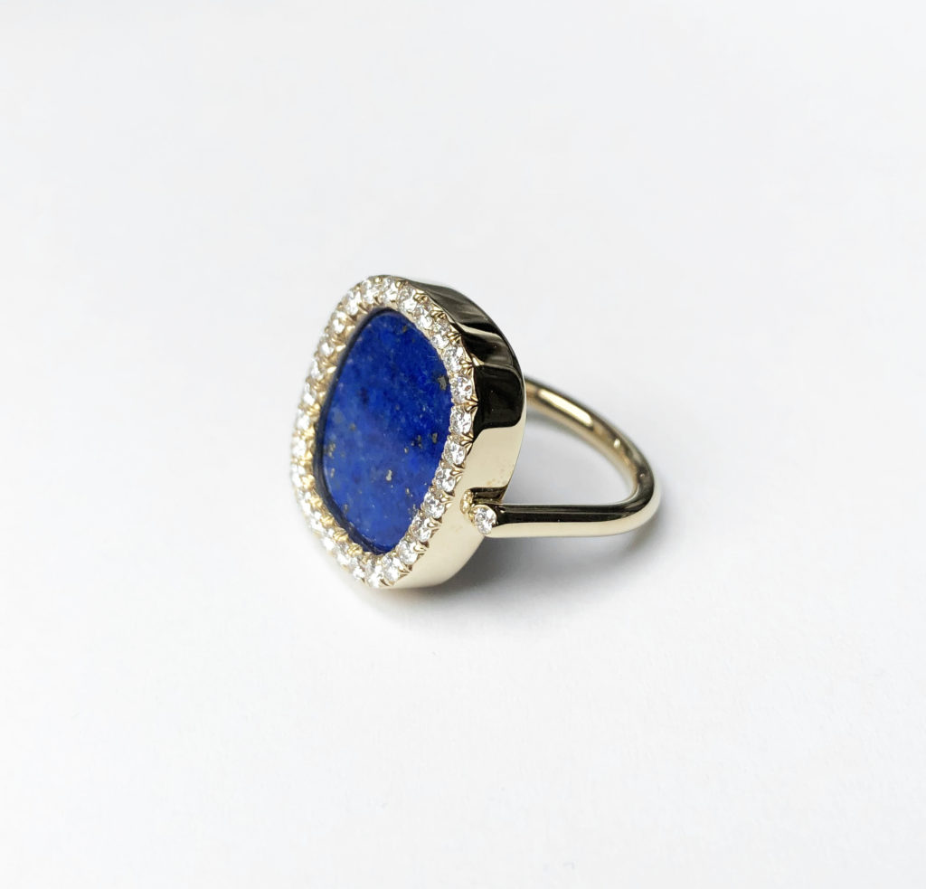 Lapis lazuli and diamond ring (Sold)