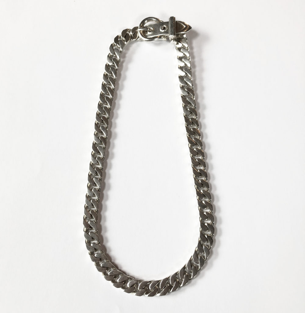 Curb chain silver necklace, Hermès (Sold)