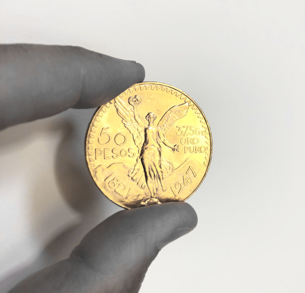 Mexican 50 pesos gold coin (Sold)