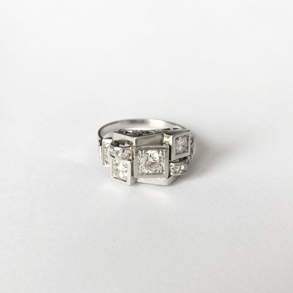 Art Deco platinum and diamond ring (Sold)