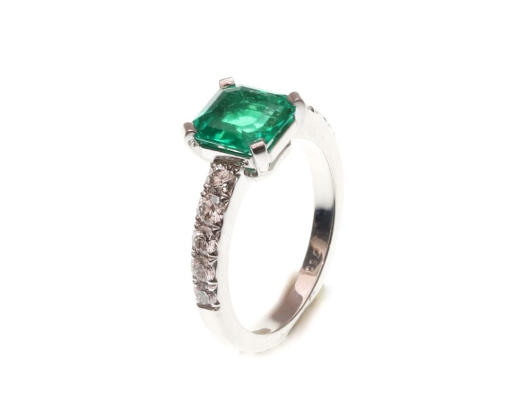 Emerald and diamond ring (Sold)