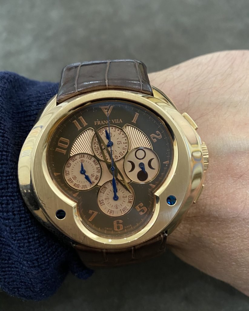 Yellow gold 750 perpetual calendar , Franc Vila (Sold)