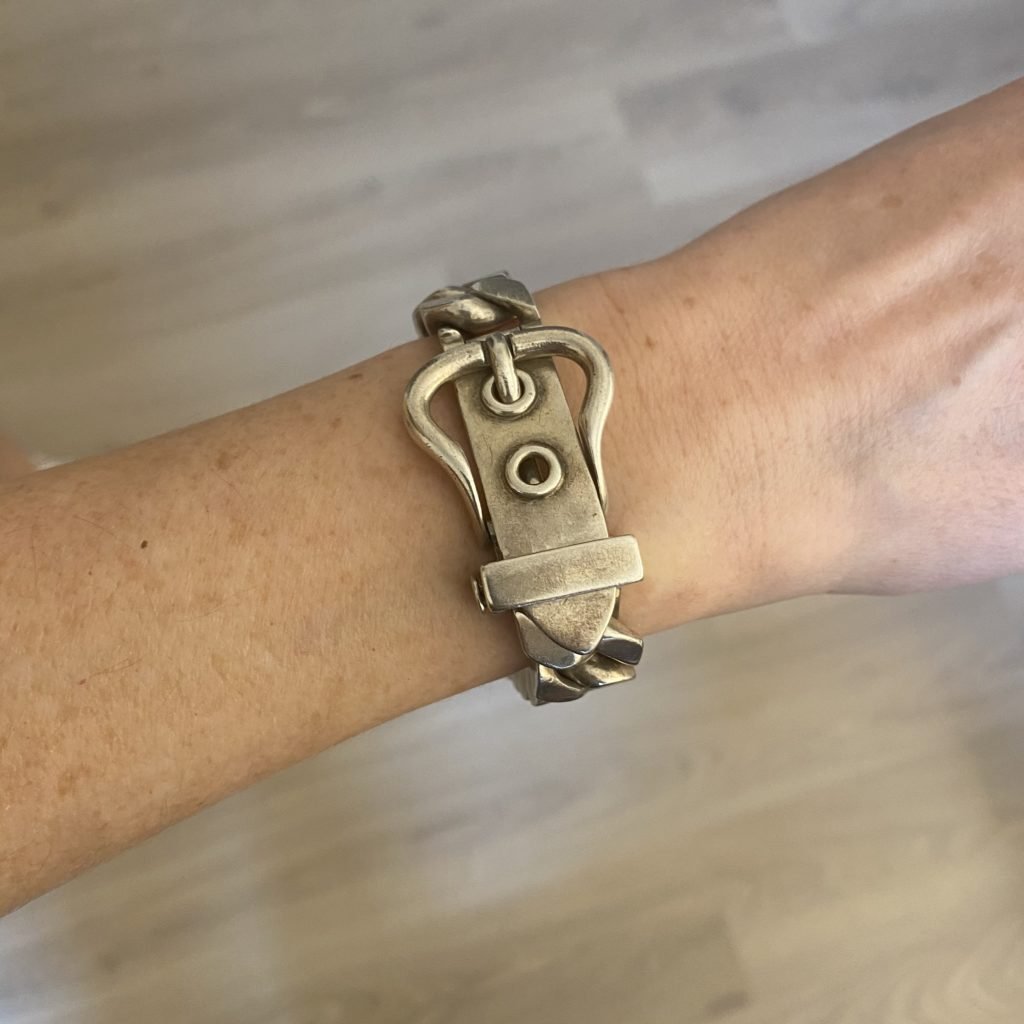 Silver curb chain, Hermès (Sold)
