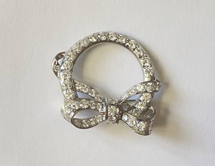 Bow diamond brooch (Sold)
