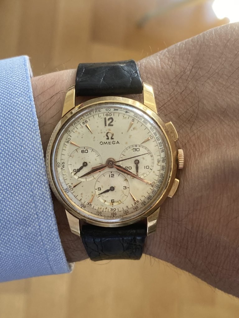 Gold “Vintage Chronograph” watch, Omega (Sold)