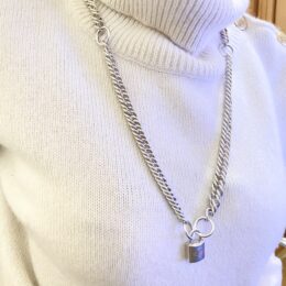 Hermès silver Kelly Cadenas sautoir