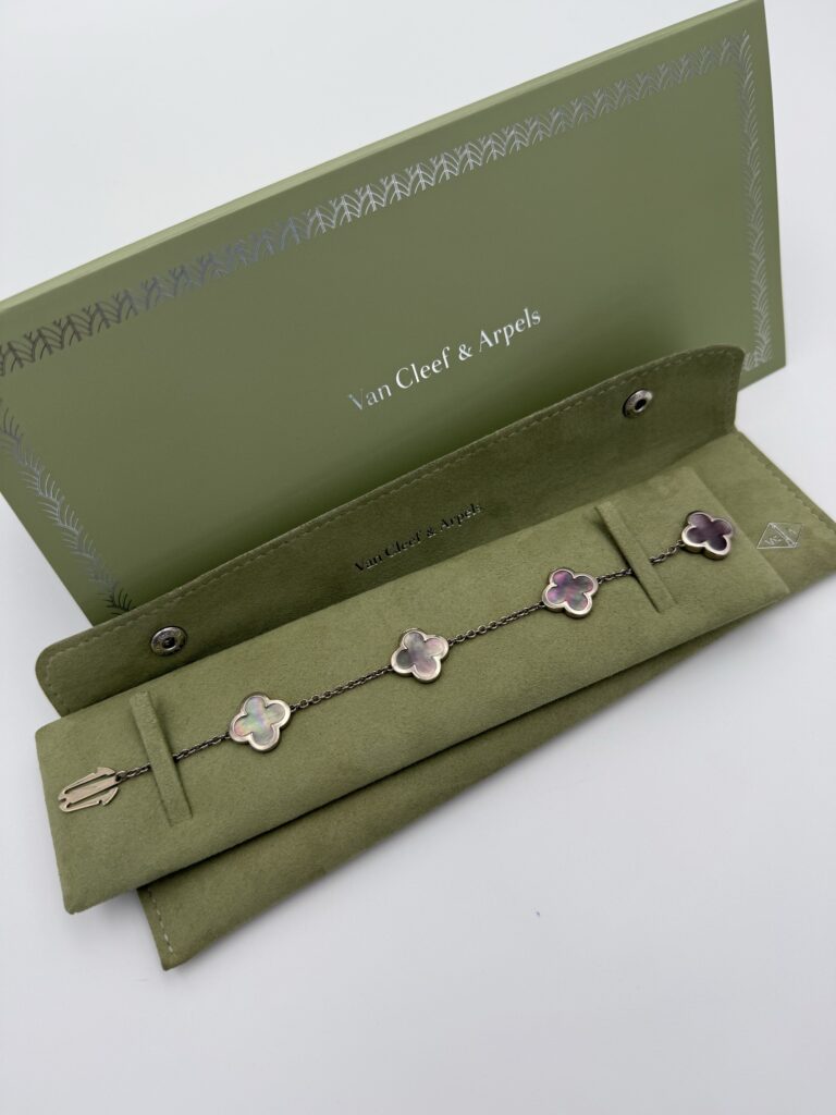 Vintage Alhambra mother of pearl and white gold Van Cleef & Arpels bracelet (Sold)